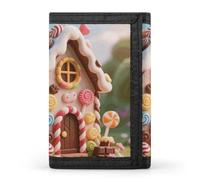 Wallet for Men - Slim Trifold Wallet, Witch in The Mysterious Forest Money Clip, Coin Purse with 8 Credit Card Holder, Candy House, One Size, Modern