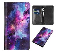 Wallet for Men Women & Phone Purse Wallet, RFID Blocking PU Leather Dual Magnetic Clasp Closure Phone Purse + Credit Card Holder for Phone Organizer Ladies Travel Purse, Starry Skys -801