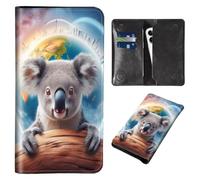 Wallet for Men Women & Phone Purse Wallet, RFID Blocking PU Leather Dual Magnetic Clasp Closure Phone Purse + Credit Card Holder for Phone Organizer Ladies Travel Purse, Cute Koala