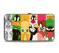 Wallet Hinged PU Looney Tunes 6 Classic Character Blocks Multi Color | Looney Tunes Classic Character Blocks Multi Color Credit Card Slots Vegan Leather