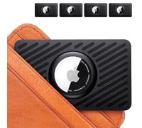 Wallet Holder for Airtag, 4 Pcs Slim Apple Airtag Wallet Holder, Card Case for Airtags Credit Card Anti-Lost Wallets Cover for Men's Women's Purse, Backpack, Handbag, Clutch,Luggage(Black)