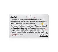 Wallet Insert Card Dad Birthday Greeting Cards Fathers Day Appreciate Gift Personalized Engraved Pocket Card Thanksgiving Love Reminder Daddy Thank You Present Christmas Keepsake from Son Daughter