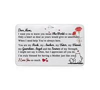 Wallet Insert Card Mum Birthday Greeting Cards Mothers Day Appreciate Gift Personalized Engraved Pocket Card Mom Thanksgiving Love Reminder Mummy Thank You Present Christmas Keepsake from Son Daughter