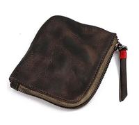 Wallet,Literary Retro Wallet Hand-Painted Old-Fashioned Washed Mini Coin Purse Coin Clip (A 10 * 8 * 6 * 2cm)
