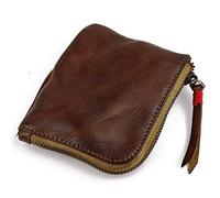 Wallet,Literary Retro Wallet Hand-Painted Old-Fashioned Washed Mini Coin Purse Coin Clip (A 10 * 8 * 6 * 2cm)