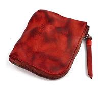Wallet,Literary Retro Wallet Hand-Painted Old-Fashioned Washed Mini Coin Purse Coin Clip (A 10 * 8 * 6 * 2cm)