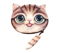 Wallet Men's Cat Print Coin Tail Women Girls Purse Two Purses Women Yellow, brown, standard size