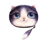 Wallet Men's Cat Print Coin Tail Women Girls Purse Two Purses Women Yellow, purple, standard size