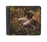 Wallet Money Clip Playing in The Garden Printed Credit Card Holder Suitable for Storing Cash Credit Cards ID Cards, style, One Size, Contemporary