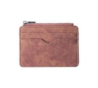 Wallet Multi-card Card Leather Holder Card Fabric Package Frosted Holder Men Wallet Wallet Attachment for Phone with Ring (Brown, One Size)