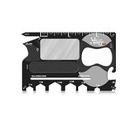 Wallet Ninja 2.0 (Advanced 20-in-1 Multitool, Now with Mirror + Nail File) (Black)