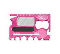 Wallet Ninja 2.0 (Advanced 20-in-1 Multitool, Now with Mirror + Nail File) (Pink)
