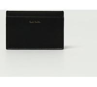 Paul Smith Men's Leather Signature Stripe Card Holder - Black - Size: ONE size