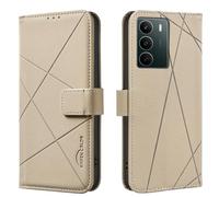 Wallet phone case for Realme C71 4G, RFID anti-theft wallet, pressed edge leather case flip cover stand