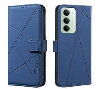 Wallet phone case for Xiaomi 15, RFID anti-theft wallet, pressed edge leather case flip cover stand Blue