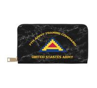 Wallet Pouch 7Th Army Traning Command Genuine Leather Wallets Card Case Women's Wallets RFID Blocking Leather Wallet for Mother, Evening Party, Daughter