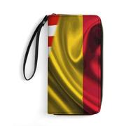 Wallet Pouch America Flag and Belgium Flag Women's Wallets Card Case Leather Wallet RFID Blocking Handbags for Evening Party, Teacher, Friend