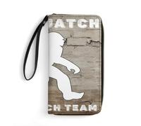 Wallet Pouch Bigfoot Research Women's Wallets Vintage Handbags Microfiber Leather Wallet for Girlfriend, Kids, Women