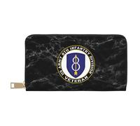 Wallet Pouch Us Army 8Th Infantry Division Vetern Handbags Card Case Leather Purse Soft Clutch Wallet for Teacher, Friend, Kids