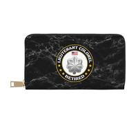 Wallet Pouch Us Army Lieutenant Colonel Retired Women's Wallets Microfiber Leather Wallet RFID Blocking Genuine Leather Wallets for Girls, Kids, Teacher