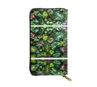 Wallet Pouch Various Leaves Printing Women's Wallets Card Case Leather Wallet RFID Blocking Genuine Leather Wallets for Unisex, Mother, Kids
