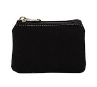Wallet Purses Colorful Cotton Canvas Change Bag Card Bag Simple Cloth Small Bag Storage Bag Wallet And Key Holder for Men (Black, One Size)