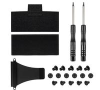 Wallet Replacement Screw Kit, Elastic Cash Strap Replacement for Wallet, Including Screwdriver Metal Clip for Men Minimalist Wallet Slim RFID Blocking Wallet Carbon Fiber Wallet (Black, Basic 6Set)