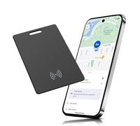 Wallet Tracker for Android, Wireless Rechargeable Smart Tracking Card, Slim Wallet Tracker Card Compatible with Google Find My Device APP (Android ONLY), for Suitcases/Bags, Black