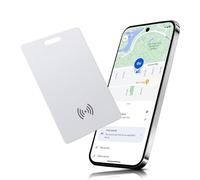 Wallet Tracker for Android, Wireless Rechargeable Smart Tracking Card, Slim Wallet Tracker Card Compatible with Google Find My Device APP (Android ONLY), for Suitcases/Bags, White