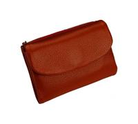 Wallet Unisex Pebble Leather Wallet Multi-Card Slots Anti-Theft Protection Waterproof Large Capacity Multi-Functional Wallets (Brick Red)