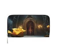 Wallet Wallet Money Clip Stylish For Mens Women Handbags, Pu Leather, Multiple Compartments, Ideal For Cash And Cards The Rose in the Fairy Tale World, Black, One Size