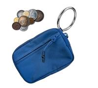Wallet with Keychain, Small Zipper Wallet | Wristlet Wallets for Women - Keychain Wallet, Waterproof Nylon Key Chain Wallet for Women, Going Shopping, navy, Consulte la descripción, See description