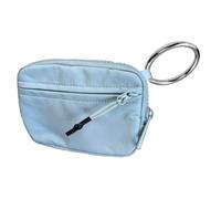 Wallet with Keychain, Small Zipper Wallet | Wristlet Wallets for Women - Keychain Wallet, Waterproof Nylon Key Chain Wallet for Women, Going Shopping, Light Blue 2, Consulte la descripción, See