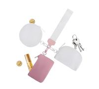 Wallet with Keychain - Soft Material Design, Safe Storage Compartment with Zipper, Lightweight Carrying Solution Wristbands, Fashionable Multifunctional Holder Small Objects |