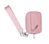 Wallet with Lanyard - Credit Card and Cash Compartment, Compact Coin Organiser | Lightweight Multipurpose Holder for Use for Coins, Notes, Keys, Earphones, Small Accessories, Travel, School, Pink, see