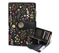 Wallet Women RFID Blocking Bifold, Passport Holder, Zipper Coin Pocket, Credit Card Holder, Travel billfold, PU Leather, Clutch, Cash Purse, ID Window, Pen Holder, Gift for Woman Ladies Female Girls