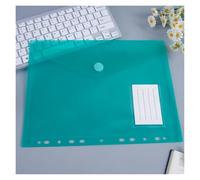 Wallets A4 A4 Colorful Transparent File Folders Wallets Document Files with Holes for Ring Binder Folder Envelope Bags(Green)