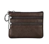 Wallets Holder Women's Bags Zipper Change Wallet Case Small Key Wallet plus Wallet Case for Men 3 Cards (Coffee, One Size)