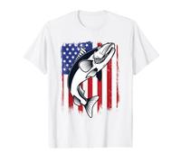 Walleye American Flag Hooks Lures Zander Walleye Fishing Value Graphic T-Shirt