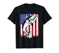 Walleye American Flag Hooks Lures Zander Walleye Fishing Value Graphic T-Shirt
