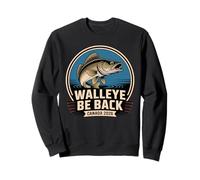 Walleye Angler Humor Canada Fishing Trip Seasonal Catch Sweatshirt