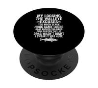 Walleye Fishing Funny PopSockets Adhesive PopGrip