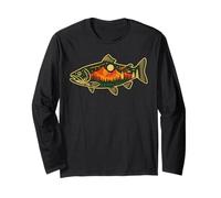 Walleye Mountain Fishing Forest Nature Wildlife Fisherman Long Sleeve T-Shirt