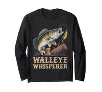 Walleye Whisperer Funny Fishing Freshwater Outdoor Adventure Long Sleeve T-Shirt