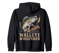 Walleye Whisperer Funny Fishing Freshwater Outdoor Adventure Zip Hoodie