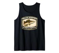 Walleye Whisperer Up North Fishing Badge Graphic Tank Top