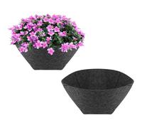 WALLFID 2PCS Hanging Basket Liners 14 Inch,Felt Basket Liner,Garden Basket Liners,for Outdoor Hanging Flowers Vegetables,Avoid Birds Nesting(2, 14inch)