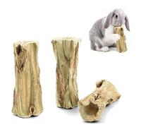 WALLFID 3pack Rabbit Chew Toys,Natural Papaya Vine,Rabbit Toys,Boredom Breaker for Rabbits,Dental Health,Digestion Aid,Boredom Breakers (M-3)