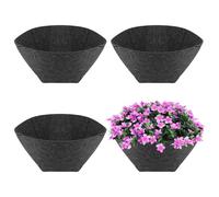 WALLFID 4 Pcs Hanging Basket Liners 14 Inch,Felt Basket Liner,Garden Basket Liners,for Outdoor Hanging Flowers Vegetables,Avoid Birds Nesting(4, 14inch)