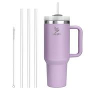 WALLFID 40oz Tumbler Stainless Steel Vacuum Insulated Cup H2.0 with Lid and Straw for Water, Iced Tea or Coffee, Smoothie and More (Purple)